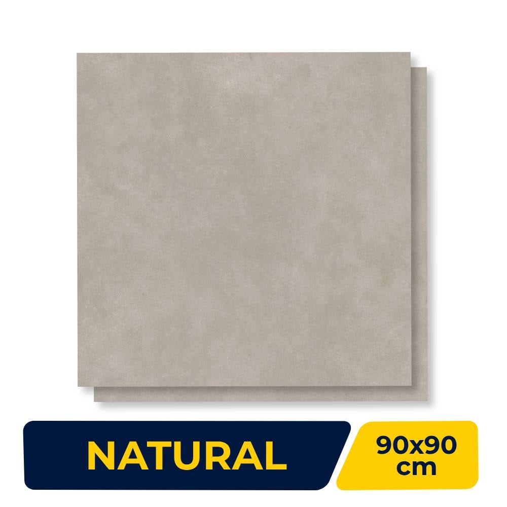 Porcelanato Natural 90x90cm Caixa 2,42m² Portobello Hit Gris Retificado - 210203E