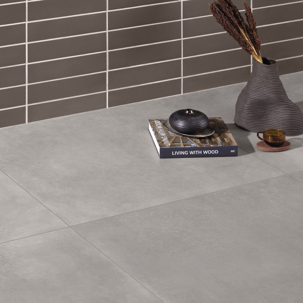 Porcelanato Natural 90x90cm Caixa 2,42m² Portobello Nord Cement Retificado - 209552E