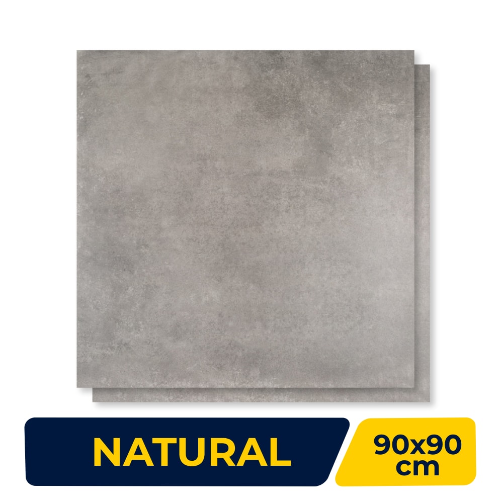 Porcelanato Natural 90x90cm Caixa 2,42m² Portobello Nord Cement Retificado - 209552E