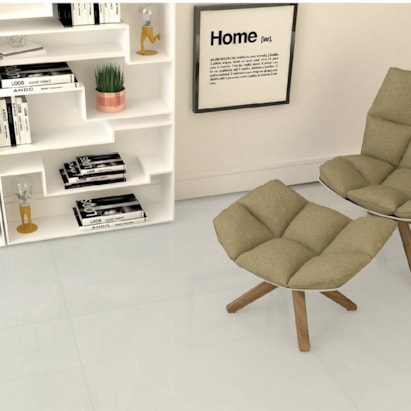 Porcelanato Natural 92x92cm Caixa 1,69m² Villagres Copan Off White Retificado - 920010