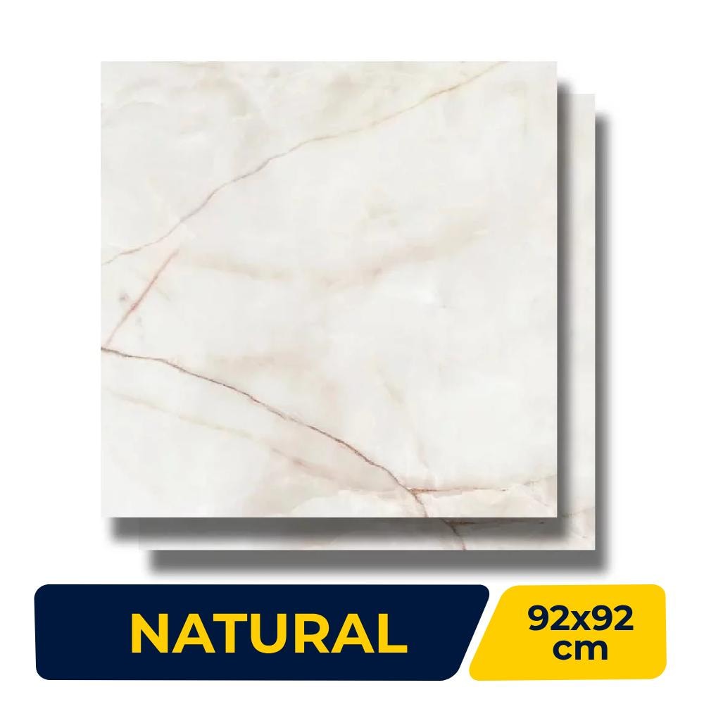 Porcelanato Natural 92x92cm Caixa 1,69m² Villagres Palazzo Ducale Retificado - 920023