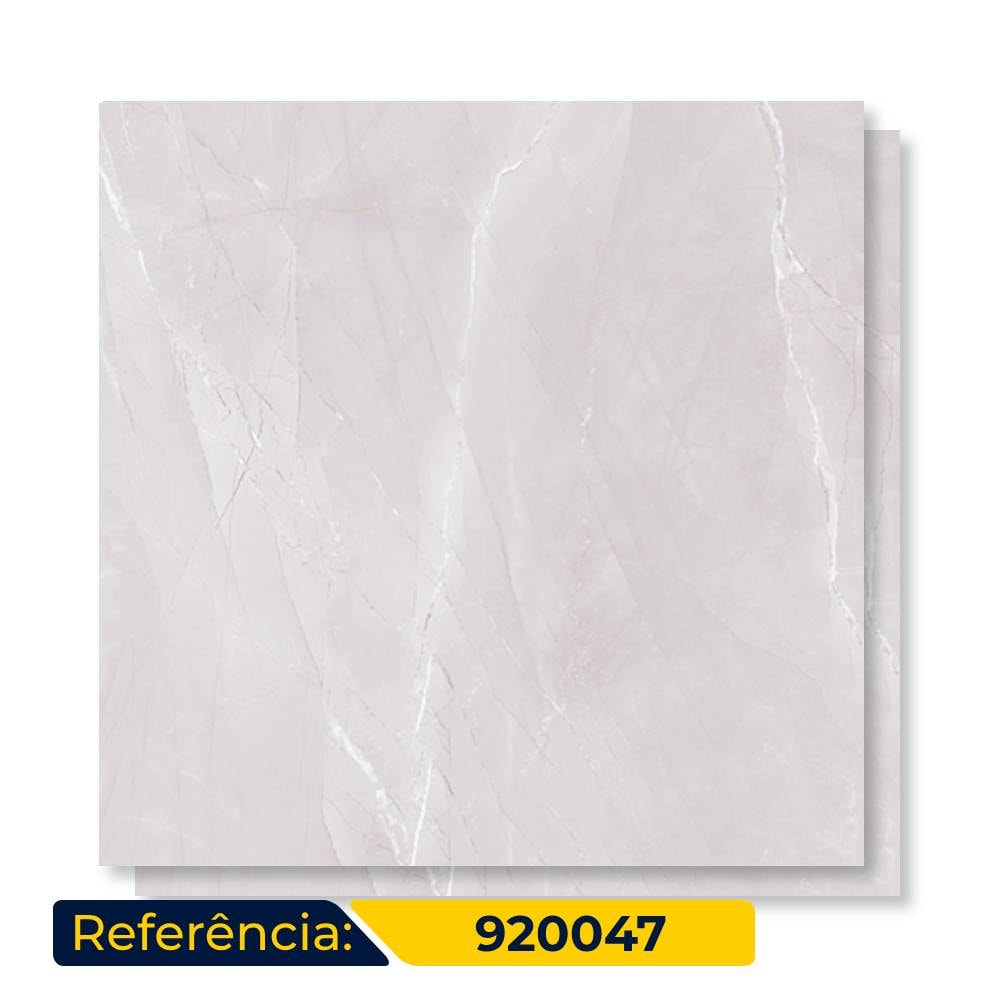 Porcelanato Natural 92x92cm Caixa 2,54m² Villagres Milano Off White Retificado - 920047