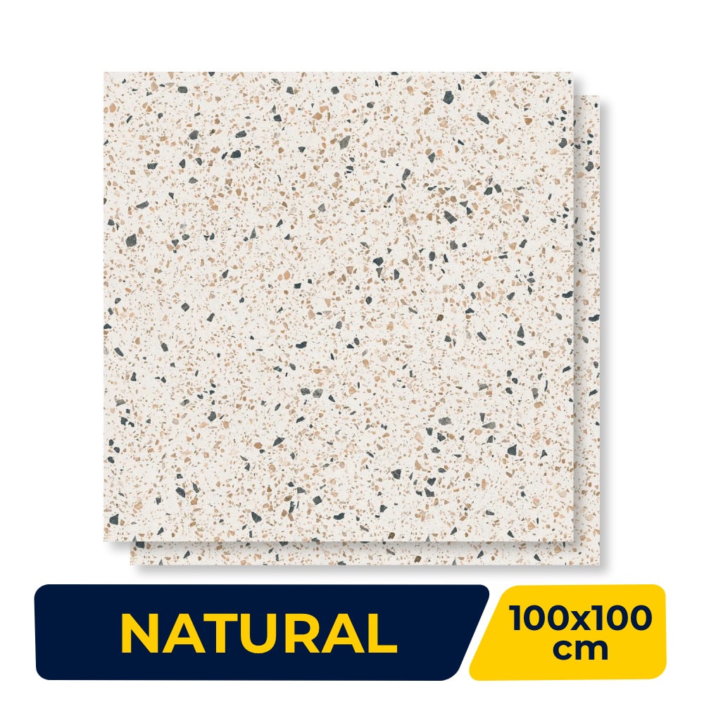 Porcelanato Natural Ceusa 100x100cm Confete WH Retificado - 5062858