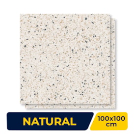 Porcelanato Natural Ceusa 100x100cm Confete WH Retificado - 5062858