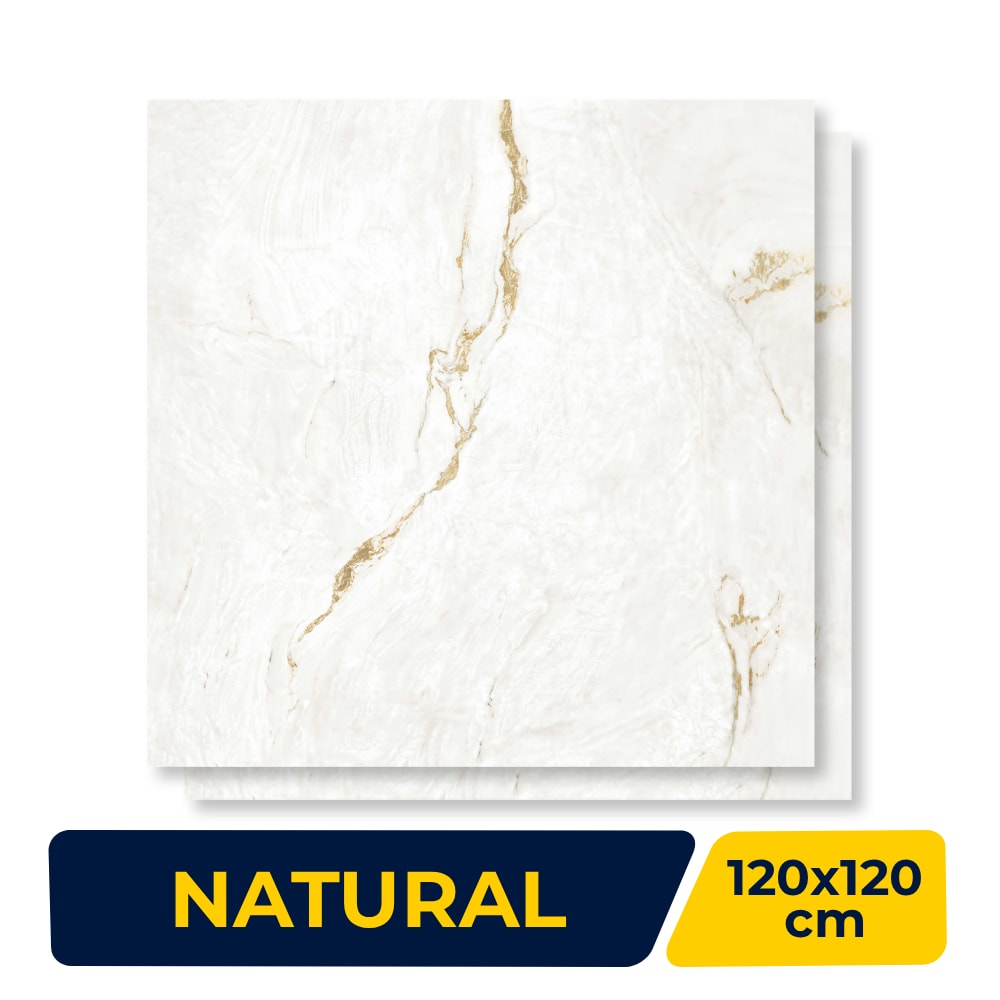 Porcelanato Natural Portinari 120x120cm Parana Gold Wh DD Retificado - 62934