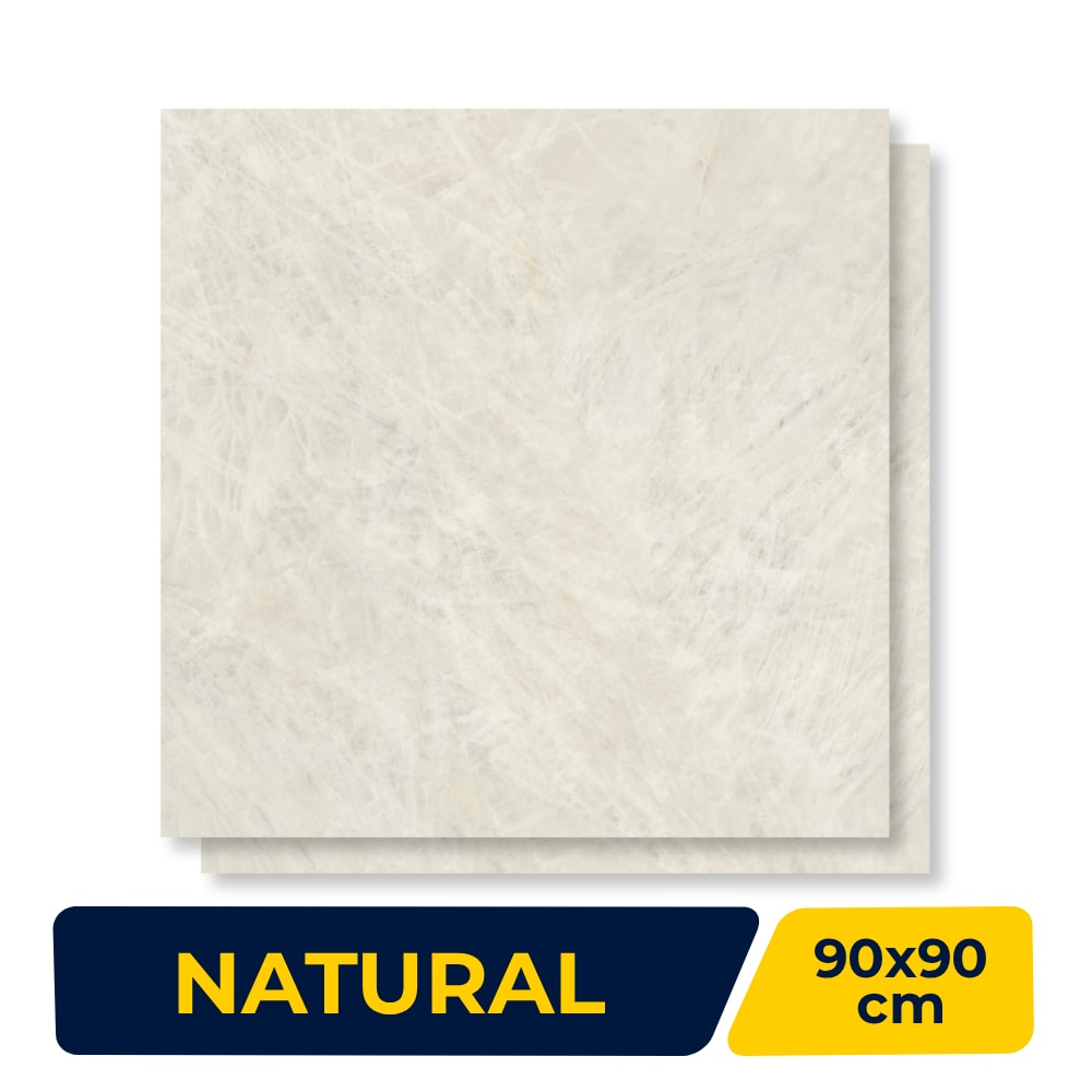 Porcelanato Natural Portobello 90x90cm Cristallo Bianco Retificado - 212064E