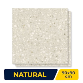 Porcelanato Natural Portobello 90x90cm Samba Rock Off Wh Retificado - 210596E