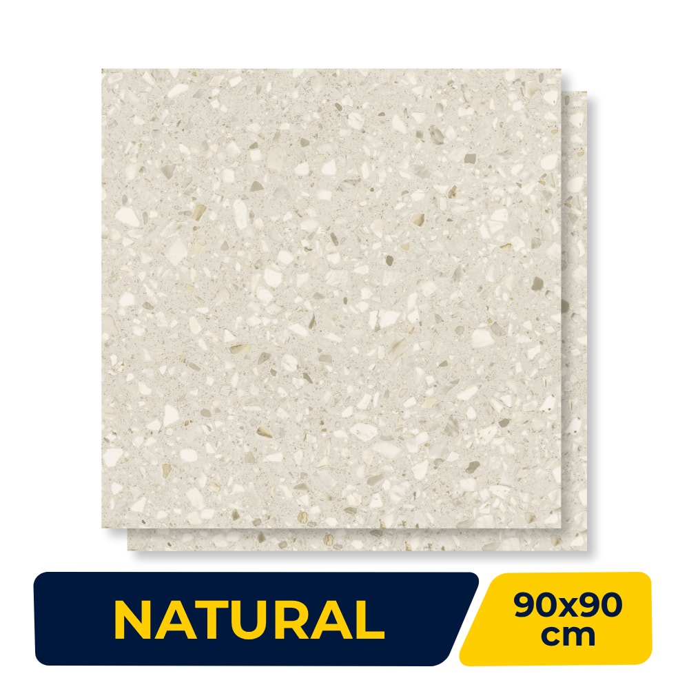 Porcelanato Natural Portobello 90x90cm Samba Rock Off Wh Retificado - 210596E