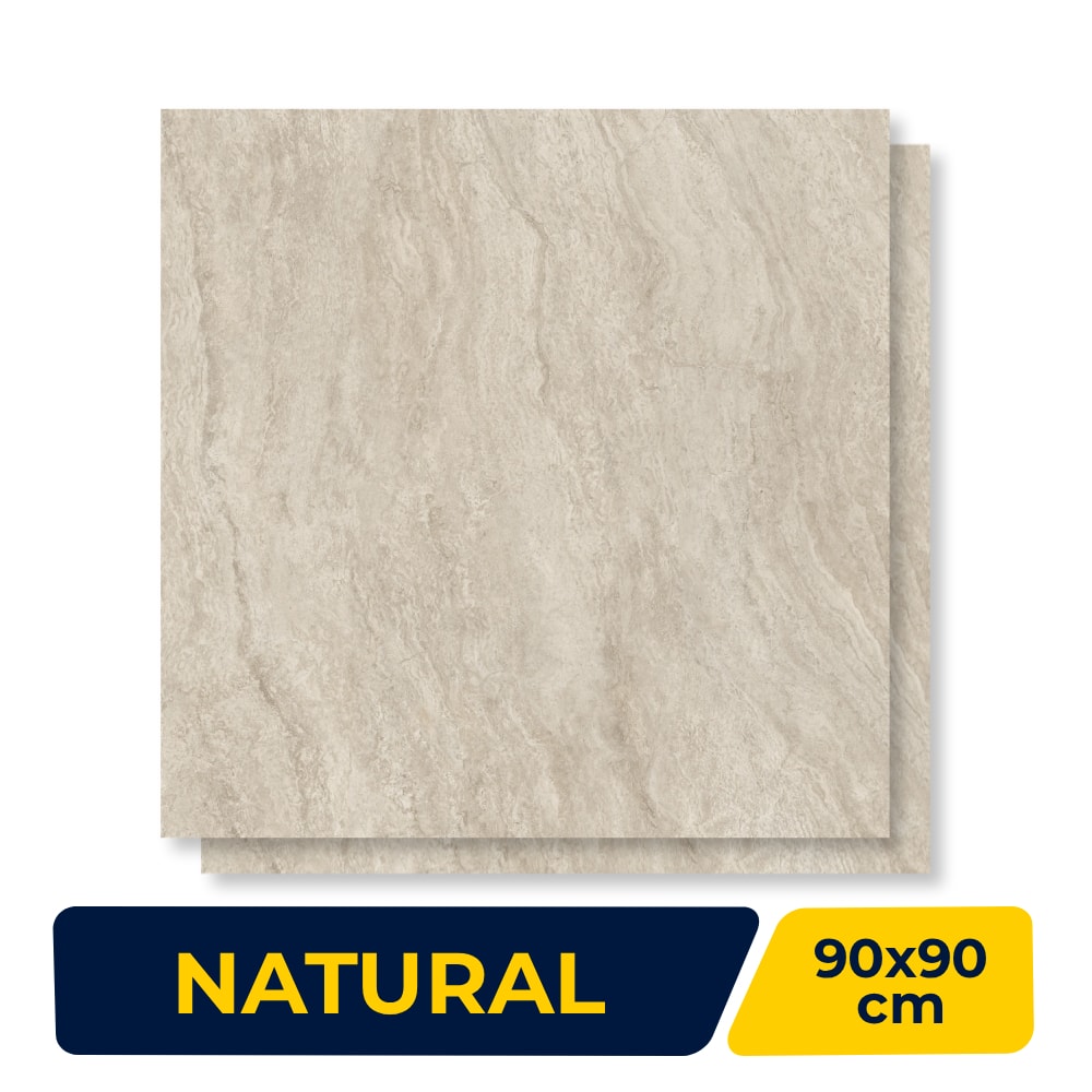 Porcelanato Natural Portobello 90x90cm Vena Roma Crema Retificado - 212066E