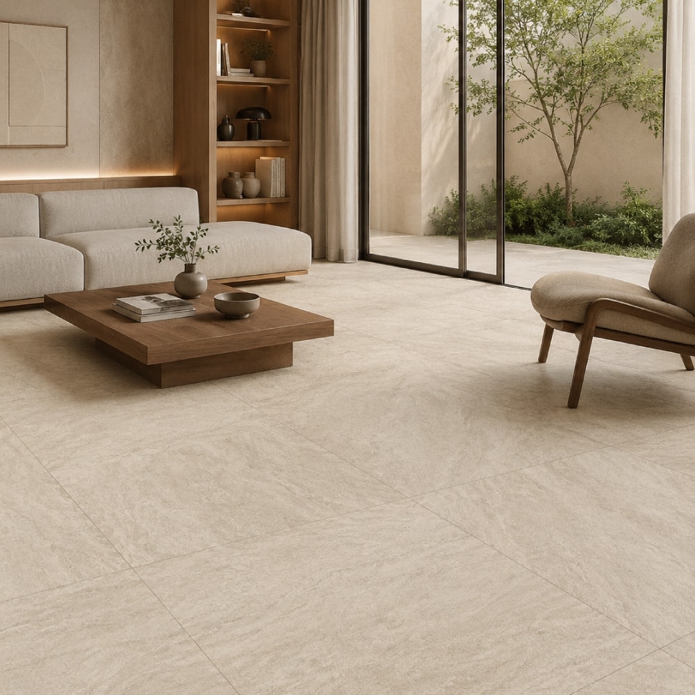 Porcelanato Natural Portobello 90x90cm Vena Roma Crema Retificado - 212066E