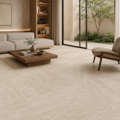 Porcelanato Natural Portobello 90x90cm Vena Roma Crema Retificado - 212066E