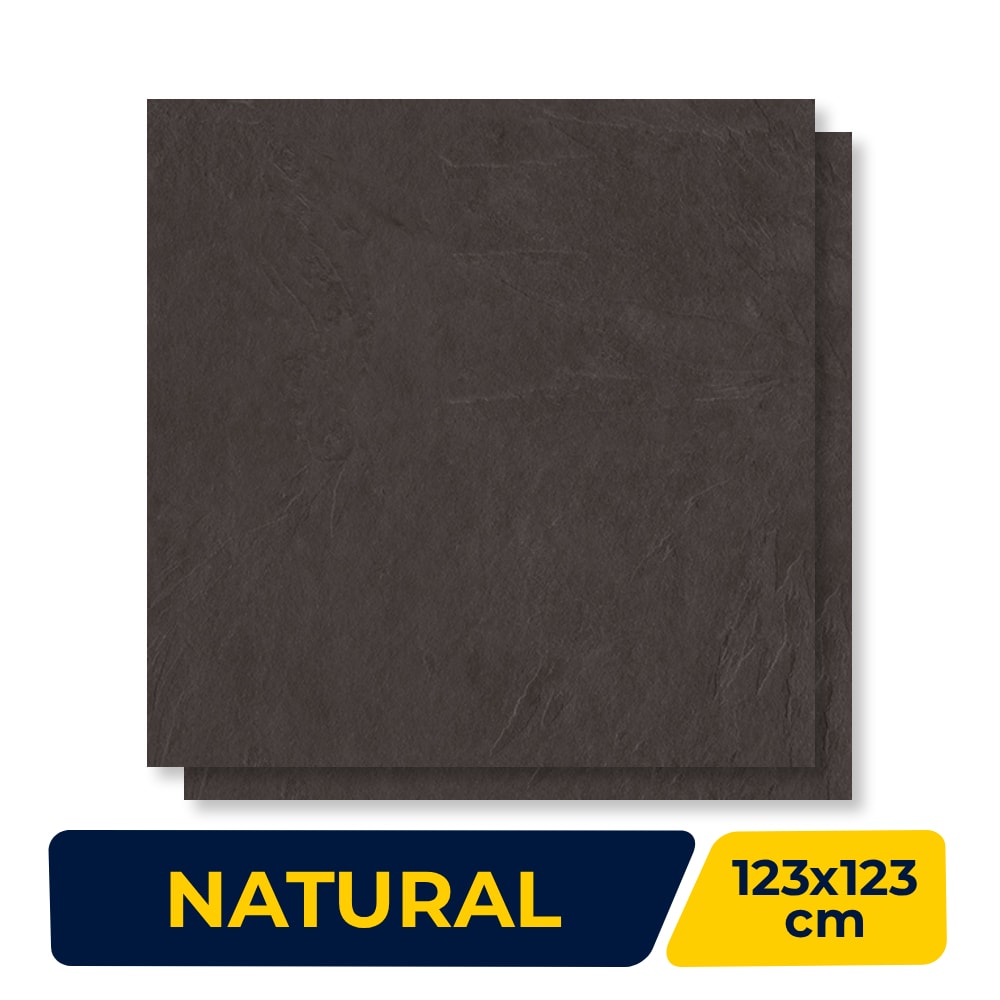 Porcelanato Natural Villagres 123x123cm Black Supreme Retificado - 123071
