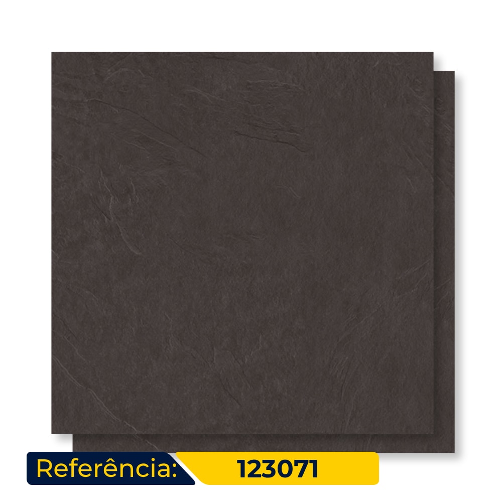 Porcelanato Natural Villagres 123x123cm Black Supreme Retificado - 123071