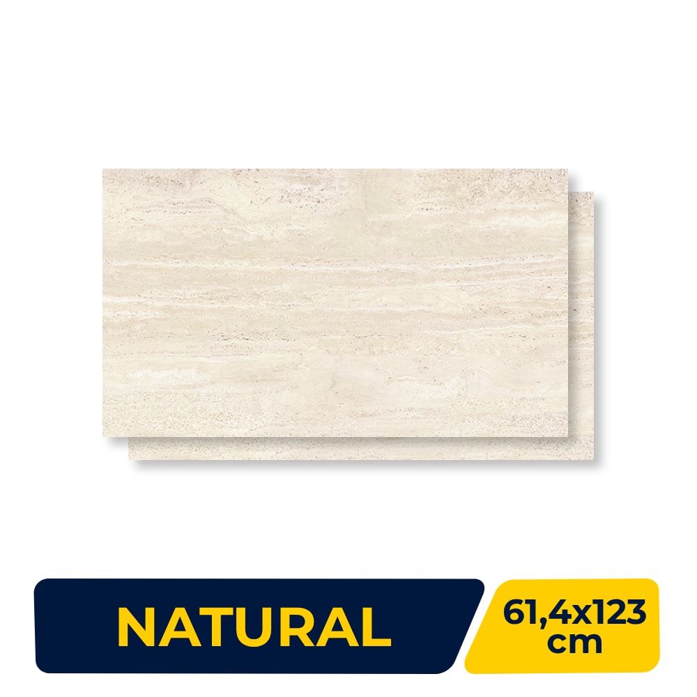 Porcelanato Natural Villagres 61,4x123cm Colosseo Retificado - 640002