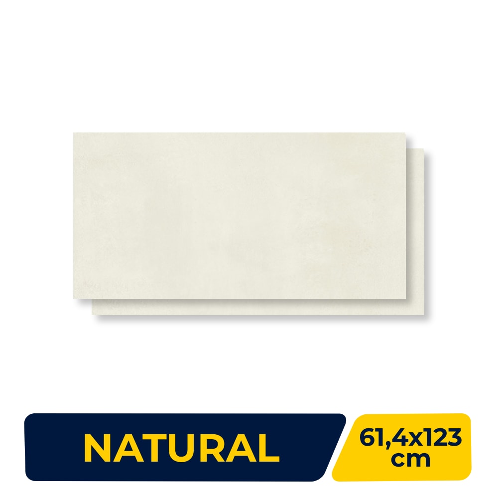 Porcelanato Natural Villagres 61,4x123cm House Off White Retificado - 640005