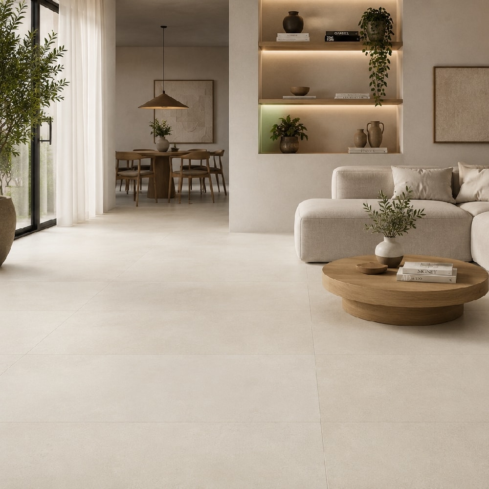 Porcelanato Natural Villagres 61,4x123cm House Off White Retificado - 640005