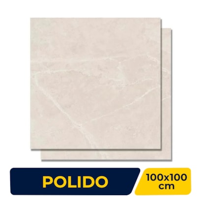 Porcelanato Polido 100x100cm Caixa 2,00m² Ceusa Quebec Retificado - 5004379