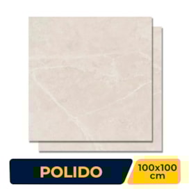 Porcelanato Polido 100x100cm Caixa 2,00m² Ceusa Quebec Retificado - 5004379