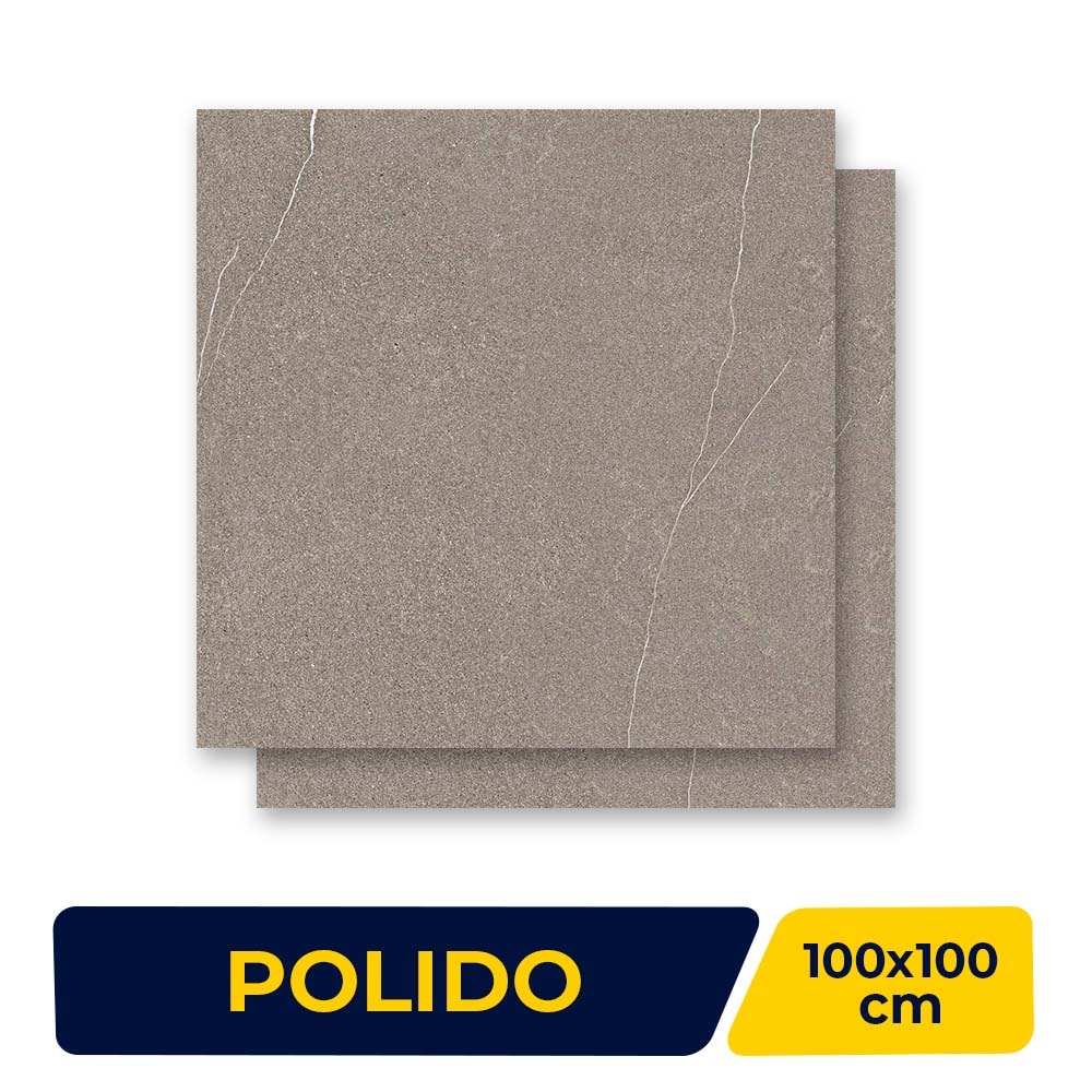 Porcelanato Polido 100x100cm Caixa 2,00m² Portinari Apogeu DGR Retificado - 61766