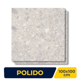 Porcelanato Polido 100X100cm Caixa 2,00m² Portinari Mount Clemo Retificado - 6062246