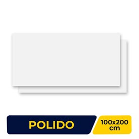 Porcelanato Polido 100x200cm Caixa 2,00m² Roca Koronis White Micro Crystal Retificado - FZO01ZF01