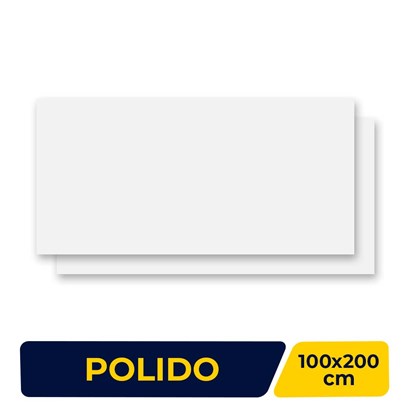 Porcelanato Polido 100x200cm Caixa 2,00m² Roca Koronis White Micro Crystal Retificado - FZO01ZF01