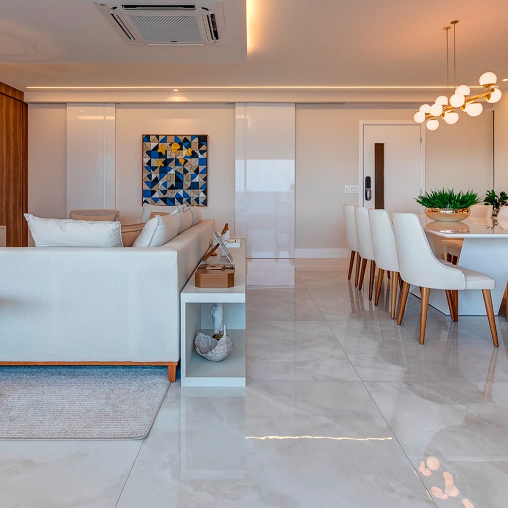 Porcelanato Polido 106.5x106.5cm Caixa 2,27m² Palazzo Venezia Retificado - 106008