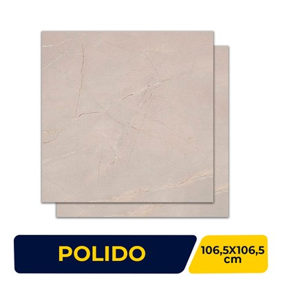 Porcelanato Polido 106.5x106.5cm Caixa 2,27m² Pulpis Grey Polido Retificado - 106028