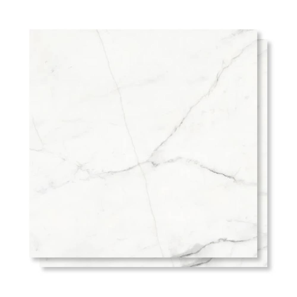 Porcelanato Polido 106,5x106,5cm Caixa 2,27m² Villagres Castellamare Bianco Retificado - 106006