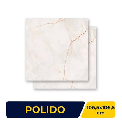 Porcelanato Polido 106,5x106,5cm Caixa 2,27m² Villagres Pallazo Ducale Retificado - 106020