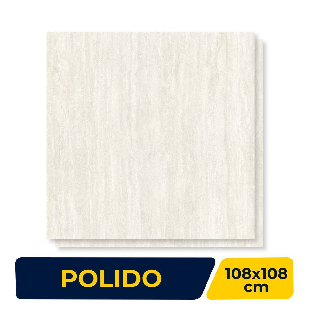 Porcelanato Polido 108x108cm Caixa 2,33m² Villagres Renascence Retficado - 108055