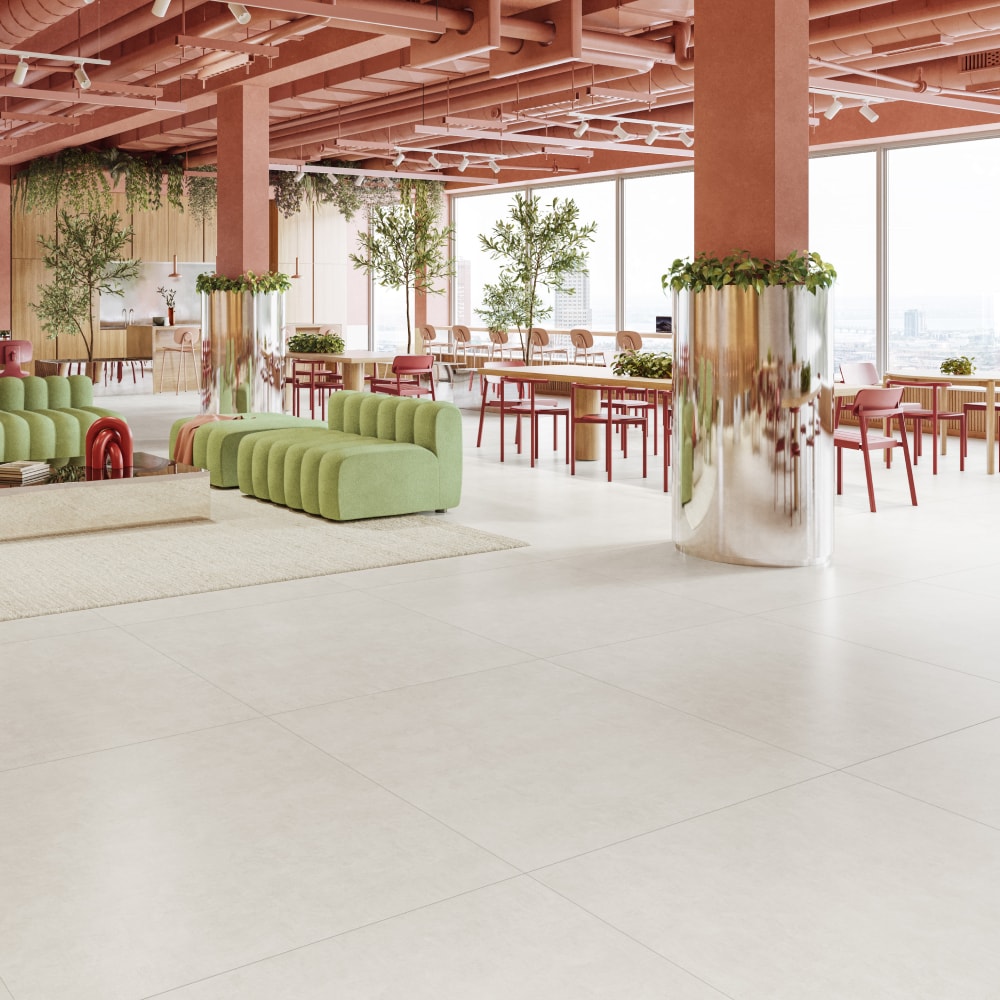 Porcelanato Polido 119.5x119.5cm Caixa 2,85m² Bege Micro Crystal Retificado - INC04DO0019