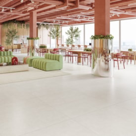 Porcelanato Polido 119.5x119.5cm Caixa 2,85m² Bege Micro Crystal Retificado - INC04DO0019
