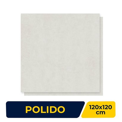 Porcelanato Polido 119.5x119.5cm Caixa 2,85m² Bege Micro Crystal Retificado - INC04DO0019