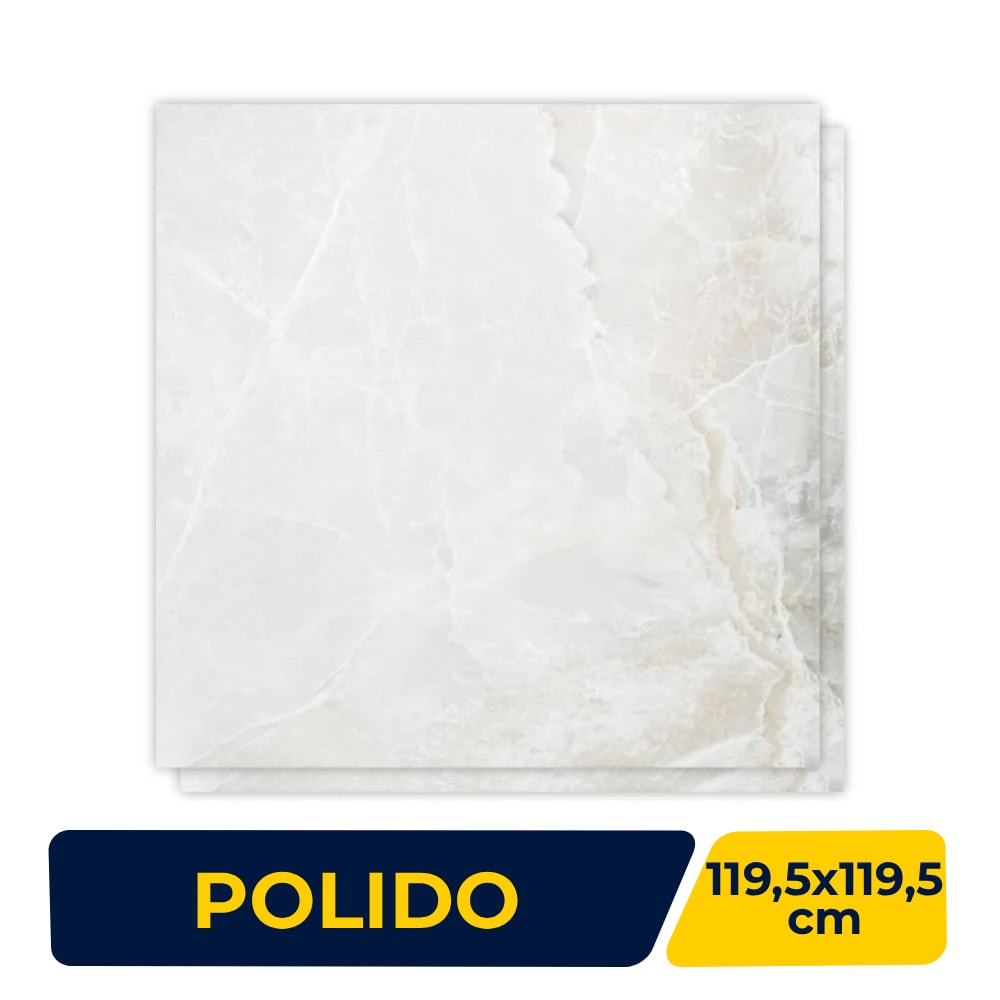 Porcelanato Polido 119,5x119,5cm Caixa 2,85m² Roca Athea Retificado - FRV01E8041