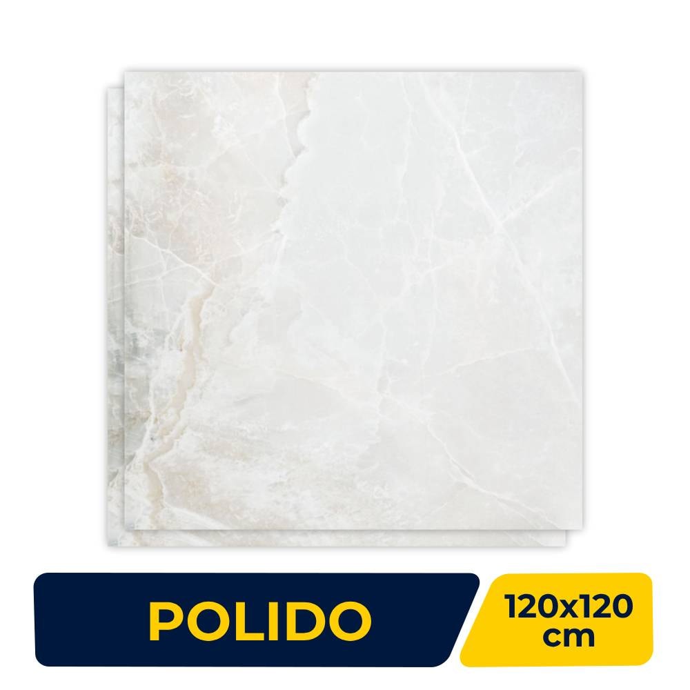 Porcelanato Polido 119,5x119,5cm Caixa 2,85m² Roca Athea Retificado - FRV01E8041