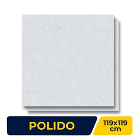 Porcelanato Polido 119x119 Caixa 2,83m² Gaudi Snow Retificado - 84051