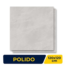 Porcelanato Polido 120x120cm Caixa 2,85m² Incepa Ortiz Cinza Mc Retificado - INC04DO0015A