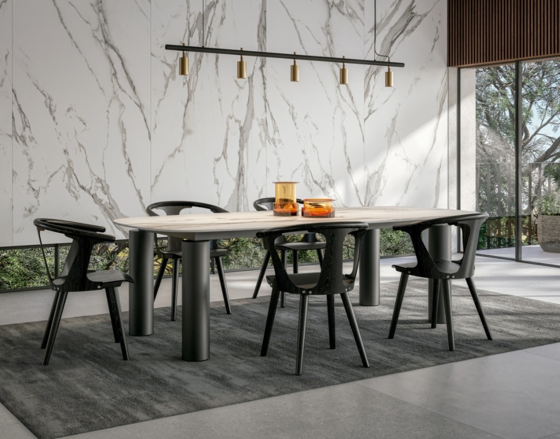 Porcelanato Polido 120x120cm Caixa 2,85m² Roca Calacata Light Micro Crystal Retificado - FOI01E801