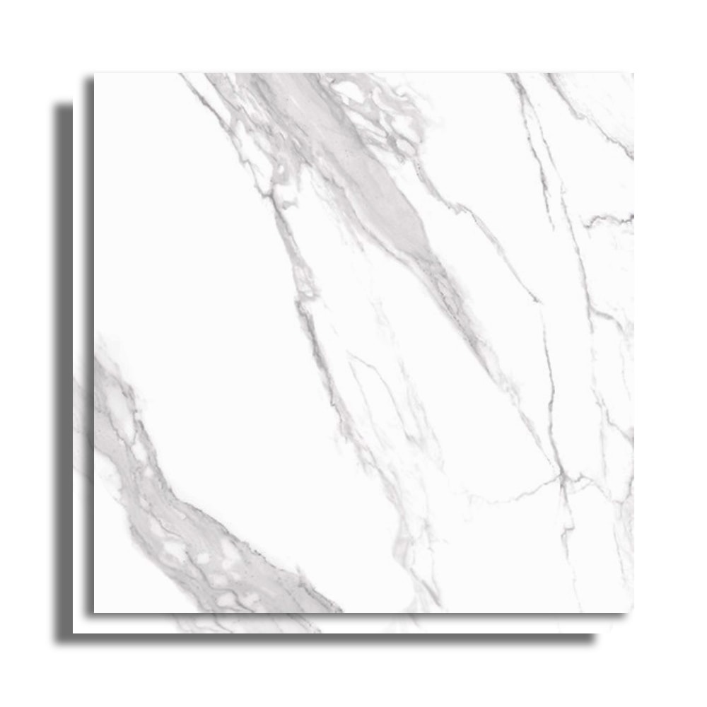 Porcelanato Polido 121,5x121,5cm Caixa 2,95m² Villagres Carrara Toscana Retificado - 121001