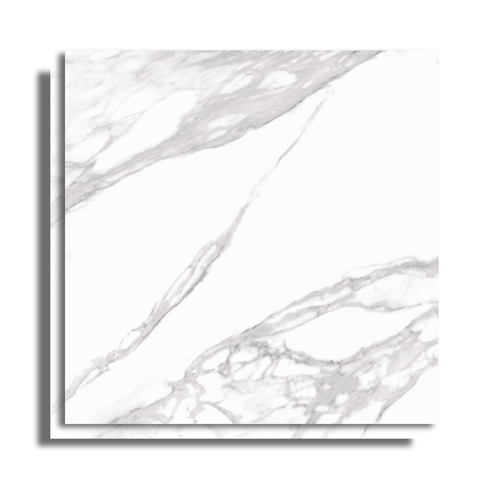 Porcelanato Polido 121,5x121,5cm Caixa 2,95m² Villagres Carrara Toscana Retificado - 121001