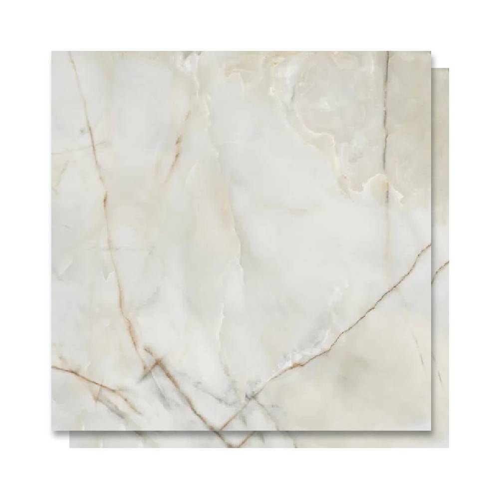 Porcelanato Polido 123x123cm Caixa 3,03m² Villagres Palazzo Ducale Bianco - 123027