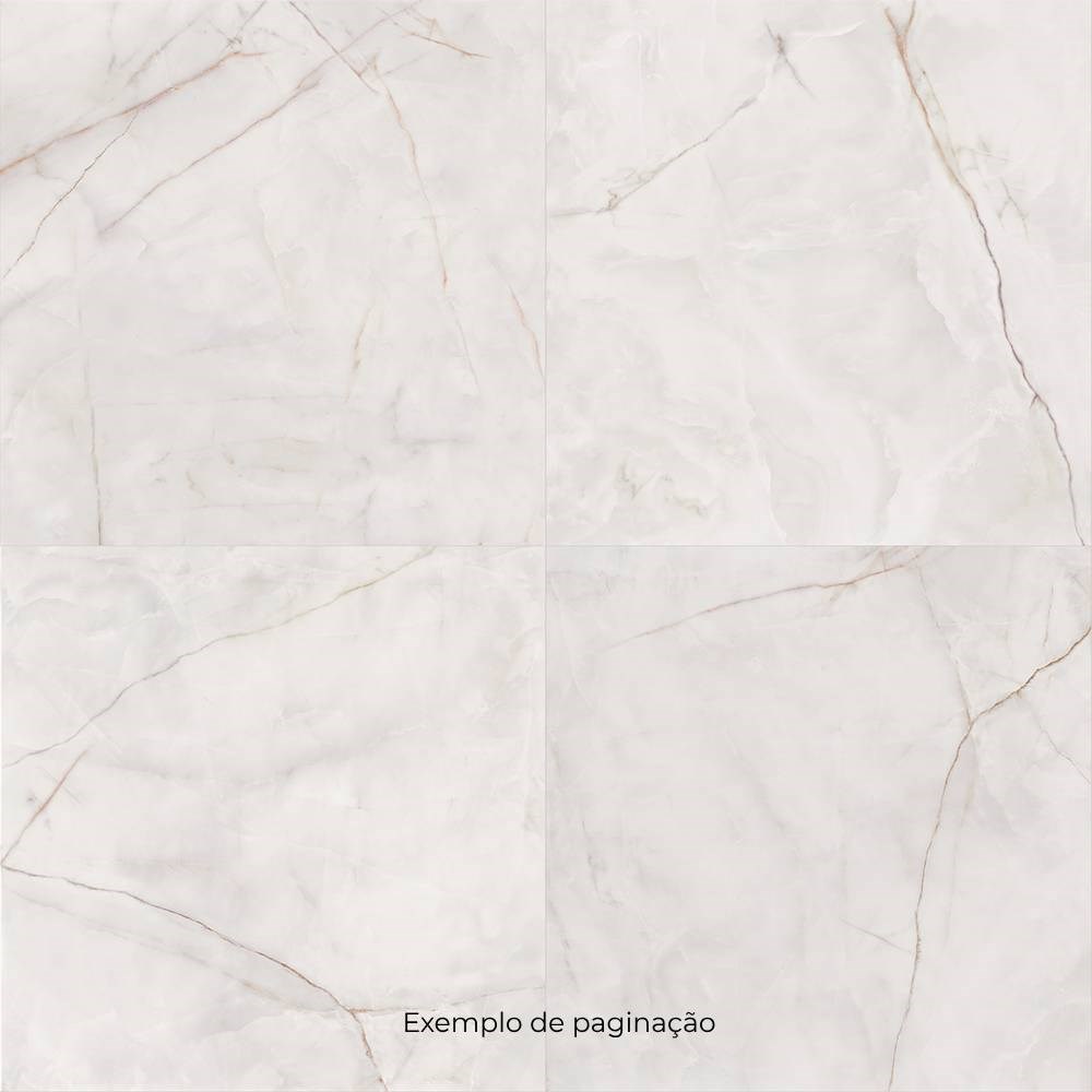 Porcelanato Polido 123x123cm Caixa 3,03m² Villagres Palazzo Ducale Bianco - 123027