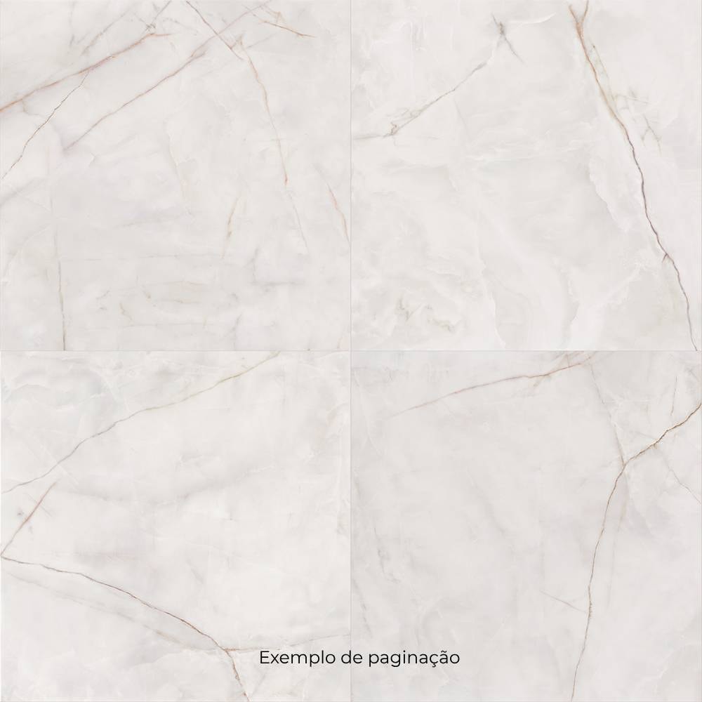 Porcelanato Polido 123x123cm Caixa 3,03m² Villagres Palazzo Ducale Bianco - 123027