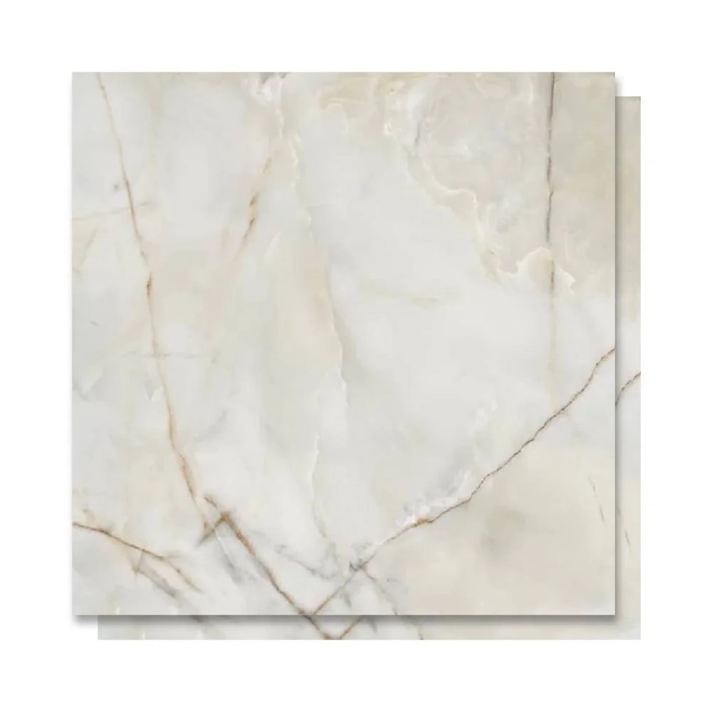 Porcelanato Polido 123x123cm Caixa 3,03m² Villagres Palazzo Ducale Bianco - 123027