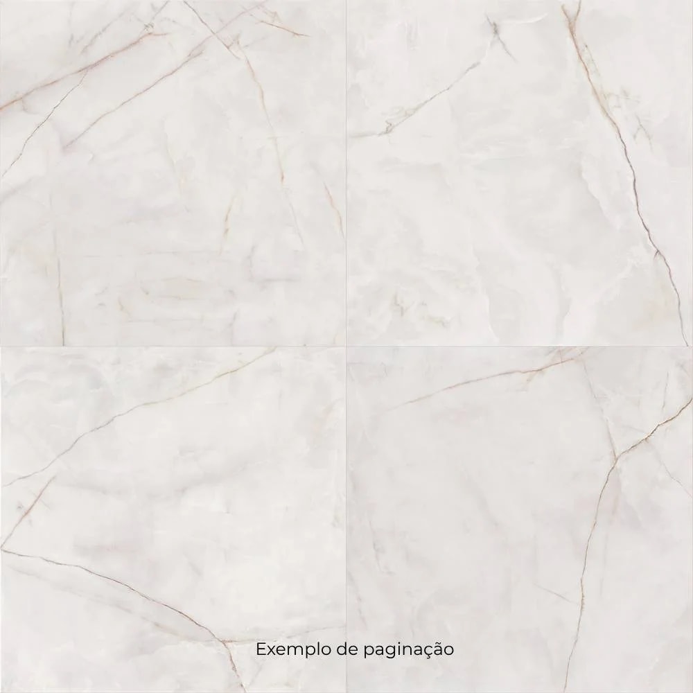 Porcelanato Polido 123x123cm Caixa 3,03m² Villagres Palazzo Ducale Bianco - 123027