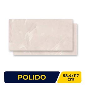 Porcelanato Polido 58,4x117cm Caixa 1,37m² Portinari onice AL Retificado - 59556