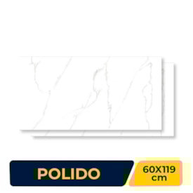 Porcelanato Polido 60x119cm Caixa 2,15m² Gaudi Calacata Endless Retificado - 86541