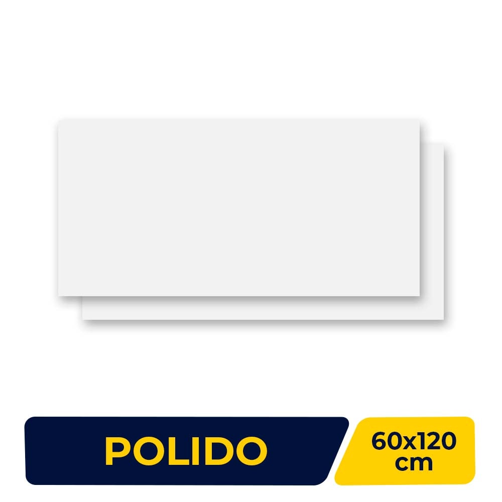Porcelanato Polido 60x120cm Caixa 2,13m² Roca Koronis White Micro Crystal Retificado - FZO015401