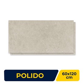 Porcelanato Polido 60x120cm Caixa 2,13m² Roca Limestone Greige Retificado - ROC06DB00091
